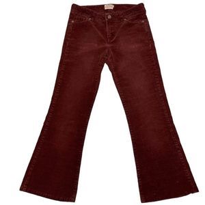 TOMMY HILFIGER DENIM  Burgundy Christine Flare Corduroy Pants (Size 27)